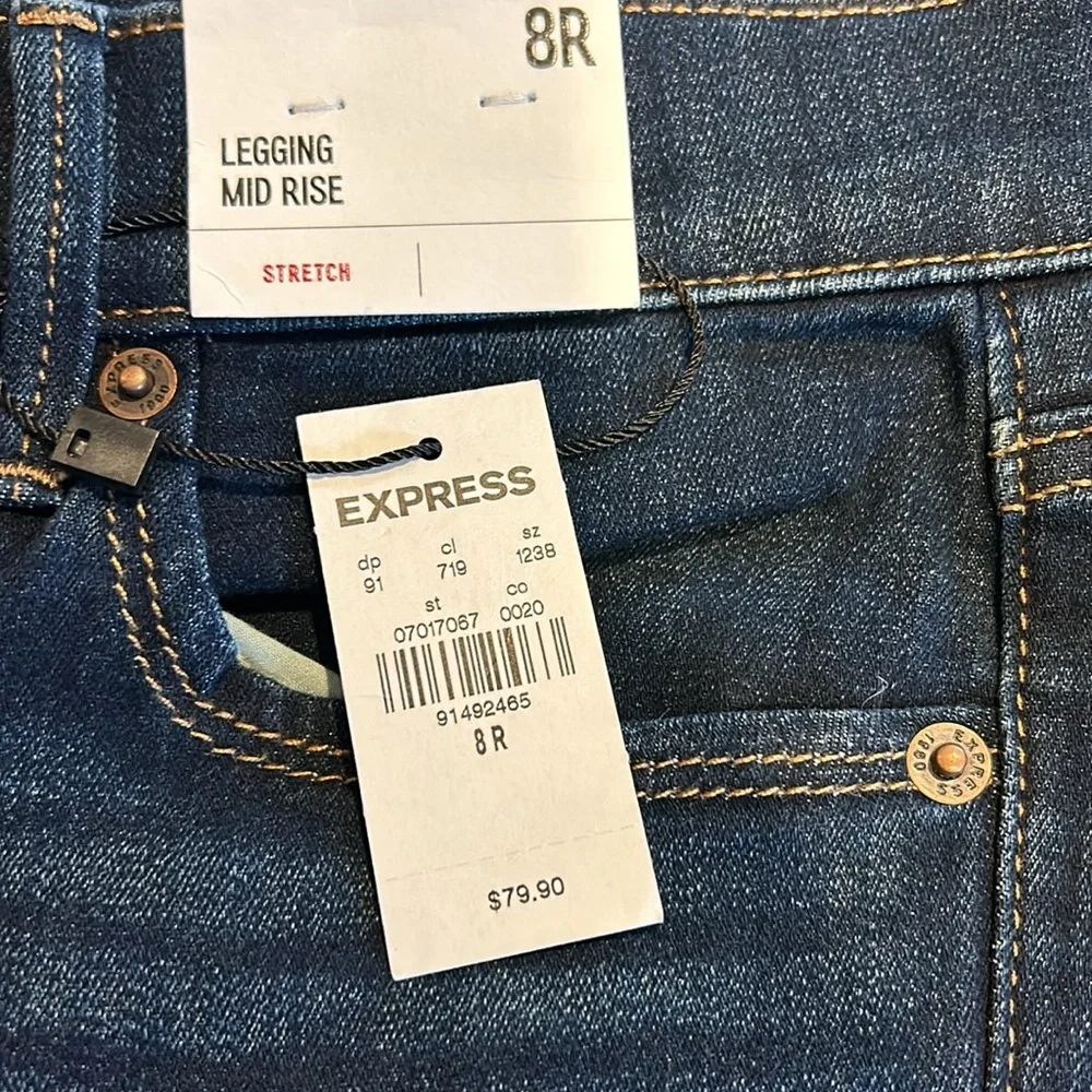 Dark Wash Mid Rise Legging - Picture 4 of 4